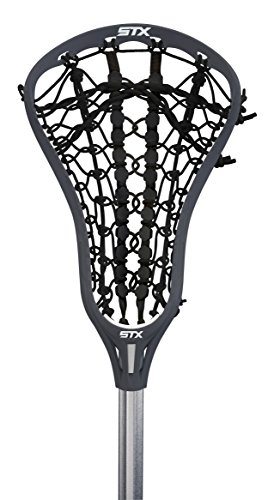 STX Lacrosse Women's EXULT 300 Complete Stick Graphite Gray Head and Black Runway Pocket on 7075 Handle