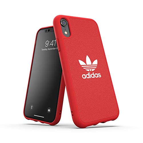 アディダスオリジナルス iPhone XRケース アディカラーシリーズ TPUケース スカーレット [adidas OR Moulded Case CANVAS FW19 for iPhone XR scarlet]