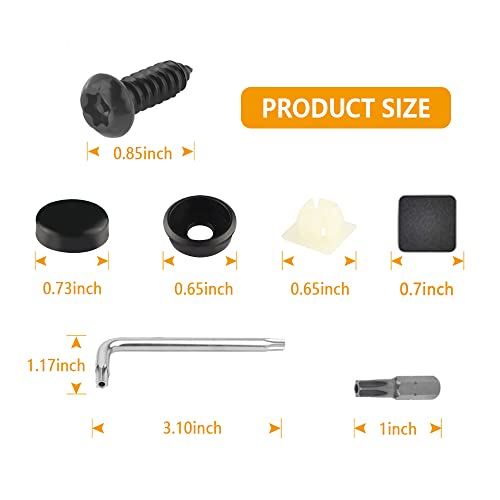 image for Aokdom Anti Theft License Plate Screws Kits - Stainless Steel License 