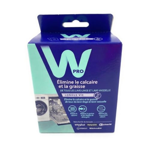 Détartrant et Dégraissant Compatible avec Lave-linge et Lave-vaisselle Whirlpool - Pack de 6 Unités - Nettoyage Anti-calcaire et Anti-graisse