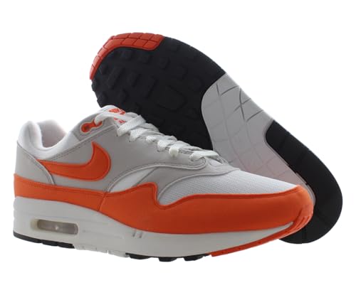 Nike Nike Air Max 1 Womens Shoes Size 6.5, Color: Neutral Grey Safety Orange White Black-Orange
