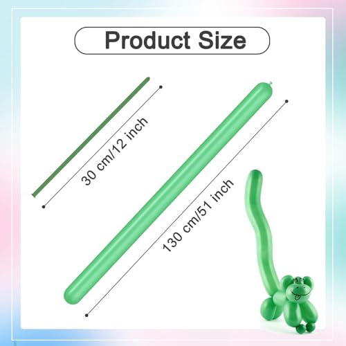 Image of Twisting Balloons - Dark Green 260 Long Balloons for Birthday Party & Even | Dark Green long balloons for animal figures & making balloon shapes, flexible & easy to twist into shapes, thick latex mater