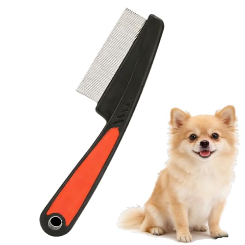 Majatou Peignes à Poux en Acier Inoxydable, Peignes Anti-Puces pour chat chien, Brosse Anti-Pellicules et Peigne Pour épilation des poux de tête Pour chat...