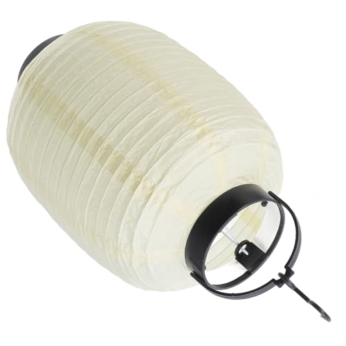 ABOOFAN Linterna Decorativa con Luz Incorporada Diseño Japonés Forma de Melón de Invierno Color Beige y Altura para Decoración de Fiestas y Hogar