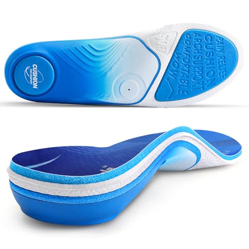 PCSsole Semelles Orthopédiques Nouvelle Génération - Support d'Arche Intensité Élevée 110kg+ pour Fasciite Plantaire, Pronation, Pieds Plats et Douleur au Talon |...