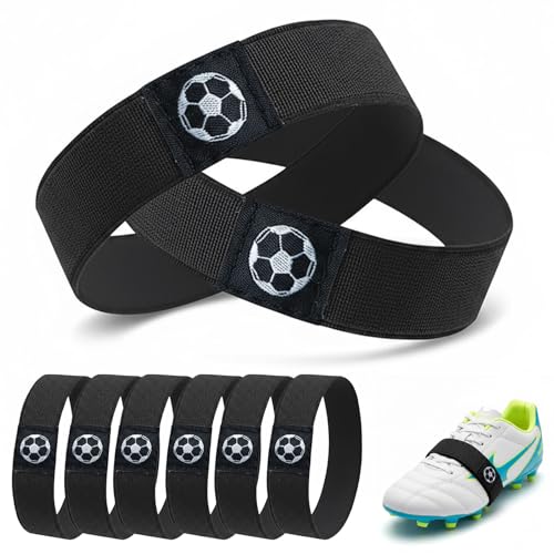 nernnernv 8 Stück Schnürsenkel Fixierband Fussball, Elastisches Schnürsenkel Halter für Kinder und Erwachsene, Sicherer Halt bei Fußballschuhe Vermeidet Lösen der Schnürsenkel im Sport