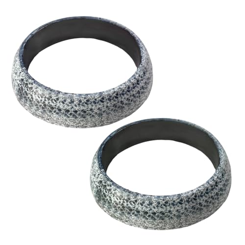 Image of 2PCS ID 48mm Car Exhaust Gasket, High Grade Graphite Flange Gasket Seal Muffler Ring for Piping Connection, Leakproof Manifold Exhaust Donut Gaskets Replacement for SUV Truck RV