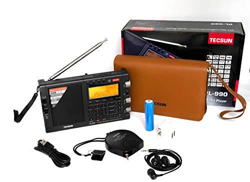 Image of Tecsun PL990 Digital Worldband AM /FM Shortwave Longwave Radio with Single Side Band Reception & MP3 Player, Matte Black