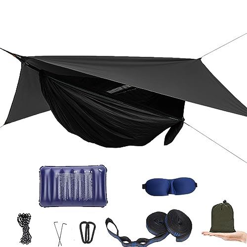 Camping-Hammock-with-Mosquito-Net-and-Rain-Fly-Travel-Hammock-Bug-Net-Hammock-Tent-for-Outdoor-Hiking-Backpacking-Travel-Camping-Accessories-and-Camping-Gear