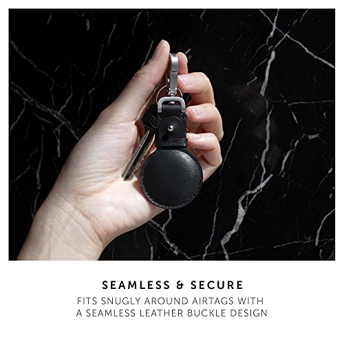 Native Union Classic Airtag Holder – Protective Genuine Italian Leather Case For Apple Airtag Tracker – Clips Onto Keys, Backpacks, Bags & More (Black) #TOP3