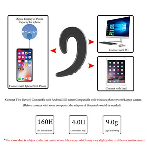 3C Light Auricular Bluetooth Inalámbrico Ear Hook Negro miniatura 4