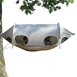 Duroecsain Hamacas de Camping para Adultos, Hamacas de Camping Doble Persona | Forma de Nave Espacial Doble Hamacas 2 Persona,Tienda de columpio de Forma de Nave Espacial para la Protección de