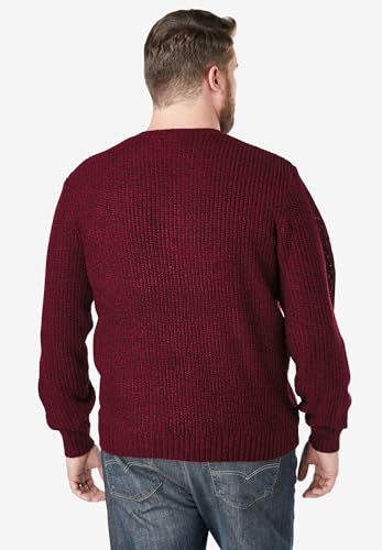 KingSize Men's Big & Tall Shaker Knit Crewneck Sweater2