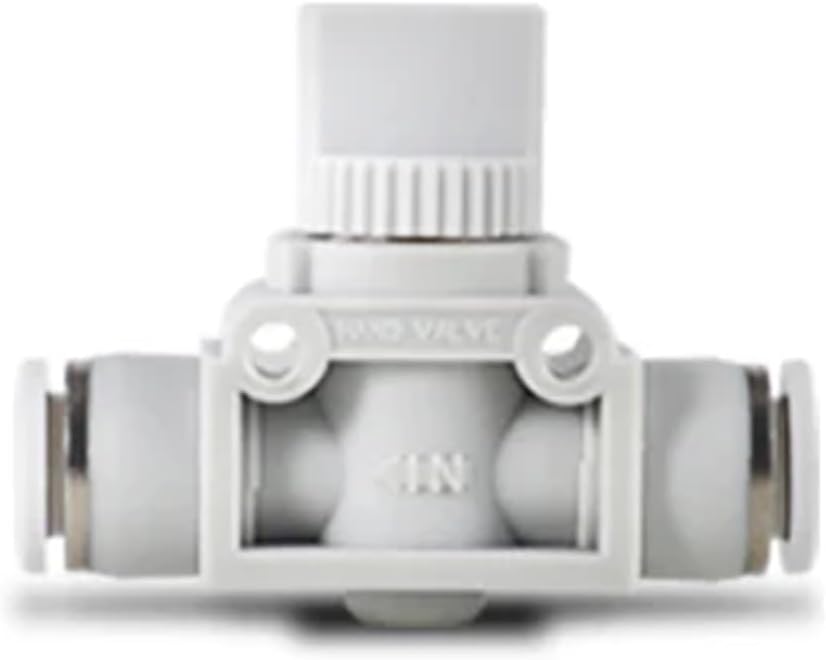 Pneumatic Fittings Tube Connectors PU PY PE 6mm 8mm 10mm White Plastic Push Into Pluglug Water Pipes Air Hose Quick Couplings (Color : HVFF Valve, Size : 6mm)