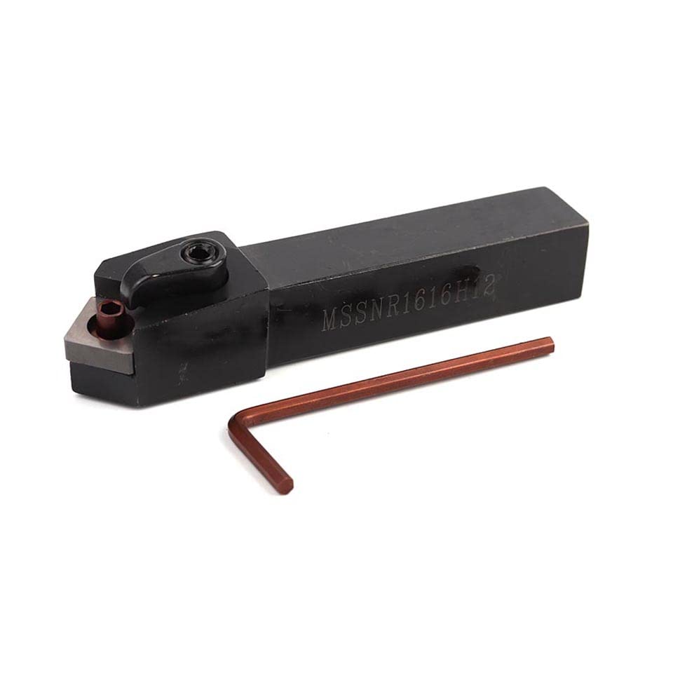 1PC MSSNR1616H12 MSSNR2020K12 MSSNR2525M12 MSSNL1616H12 MSSNL CNC Lathe Cutting Tool External Turning Tool Holder for SNMG Blade(MSSNR1616H12)