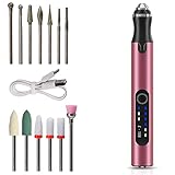 【Accesorios profesionales】Incluye 7 brocas metálicas diferentes, 1 broca de fieltro, 1 broca de goma, un cepillo de limpieza y 3 brocas de cerámica para sustituir las bandas de lijado. Esta lima de uñas eléctrica es ideal para lijar, uñas de gel, naturales y artificiales, pulir y eliminar el exceso de cutículas y callosidades.