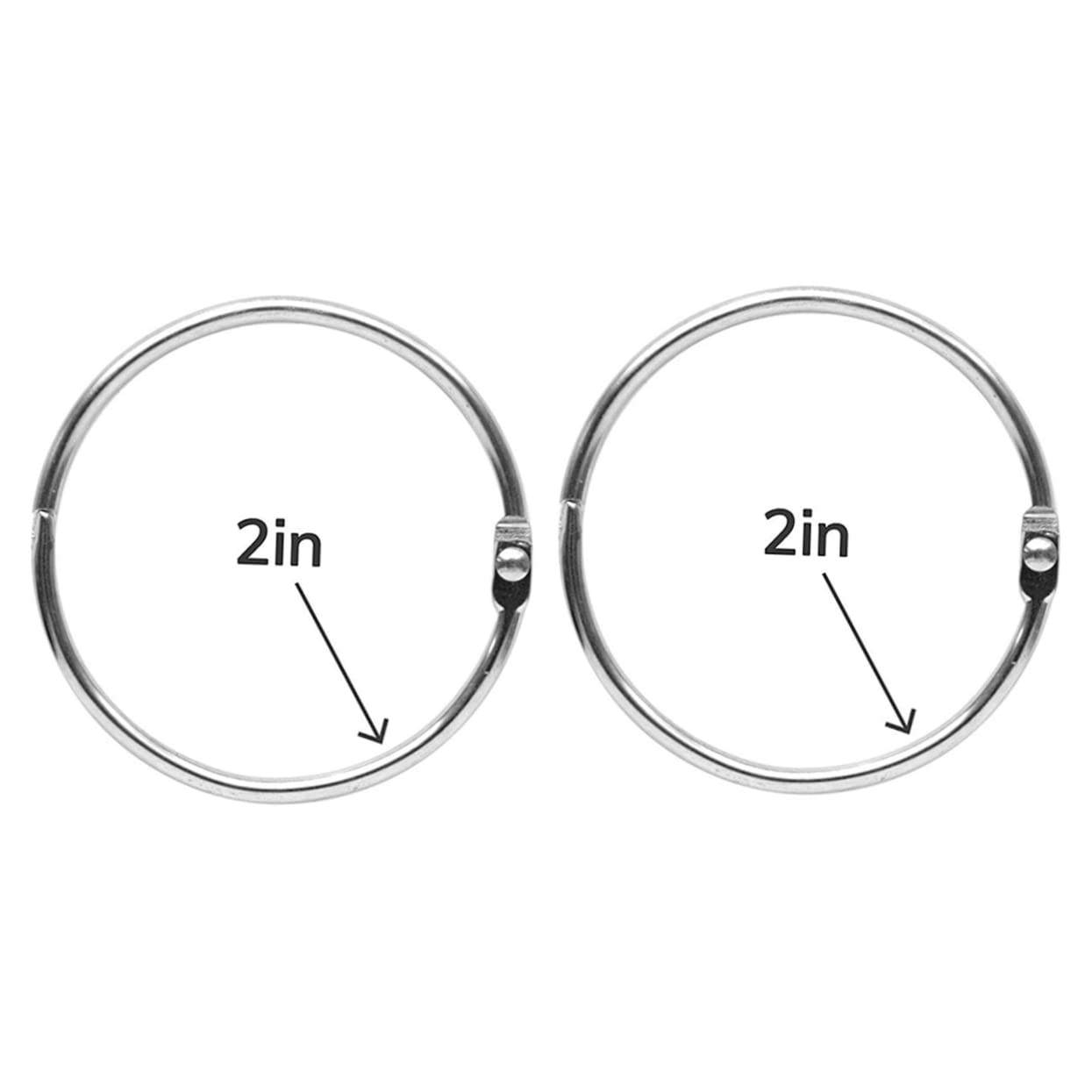 FUNOMOCYA 12pcs Metal Snap Ring Multi Purpose Curtain Ring Keychain Holder Silver Inside Diameter for Loose Leaf Binders Scrapbooking and Home Decor