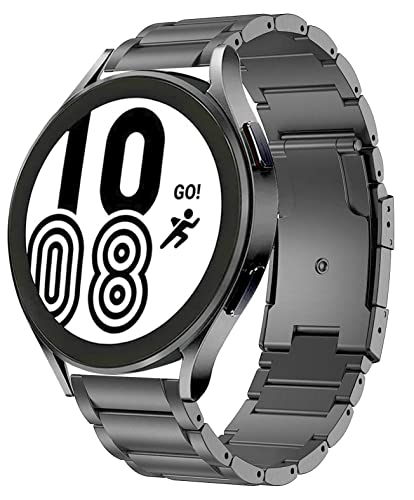 MaKTech Titanium band,22mm Light Weight Metal Link Bracelet,Compatible with Galaxy Watch 3 45mm/46mm,HuaWei Watch 4/3 & Ultimate/GT 3 Pro,Amazfit GTR 3/2 (Space Gray) - Image 2