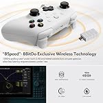 8Bitdo Ultimate 2 Kabelloser 2.4G Controller für PC&Android, TMR Joystick Update, Lange und Kurze Triggersperren, RGB-Feuerring, Kabellose 8Speed Technologie Gaming-Controller mit Ladestation, Weiß – Bild 3