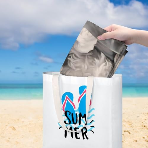 Serviette de plage Caniche en microfibre compacte 130x80 cm