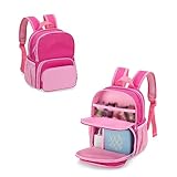 Picture of LoDrid Backpack Compatible with Tonie Box 2/1, Carrying Case with Multiple Pockets for Headphones, Charger and Accessories, Storage Bag for Audio Player Starter Set, Rose Red (Patented Design)