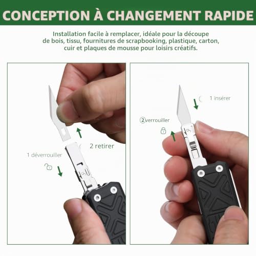 Couteau de poche multifonctions EDC Nextool E1 pour découpe précise et réparation - 7