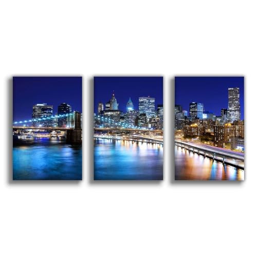 Poster sur toile Pont de Brooklyn déco murale grand format