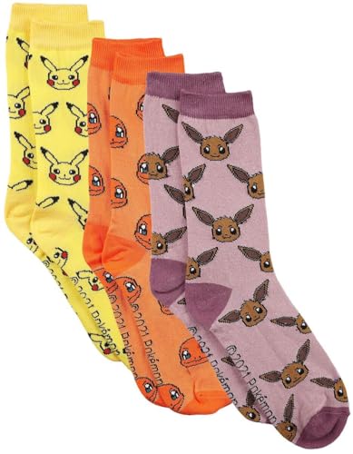 Pokémon Pikachu Charmander Eevee Unisex Calcetines multicolor EU 39-42