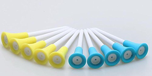 suzakoo 8PCS One Set Golf Nail Tees Soft Rubber Sleeve Ball Nail Plastic Random Color Selling