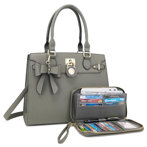 Qiyuer Cute Purses Wallet Set For Women Handbags Satchel Tote Shoulder Bag