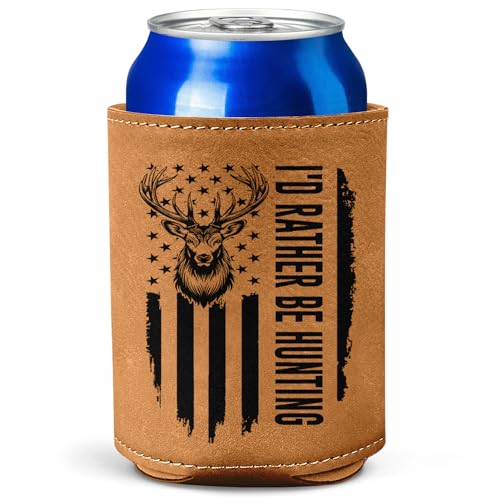 Hunting Gifts for Men – Leather Beer Can Cooler –...