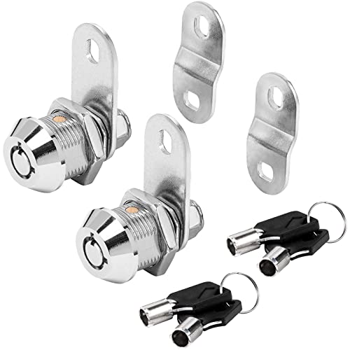 Image of Sissinda Cam Lock RV Storage Locks Keyed Alike, 5 /8 inch Fits on 3 /8 inch Max Door Thickness, RV Locks for Compartment Door, Camper, Trailer, Cabinet Locks with Keys (5 /8 Inch 2Pack)