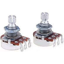 Alpha Mini Metric Sized Split Shaft Control Pots Linear Taper B1Meg Potentiometers for Guitar Set of 2