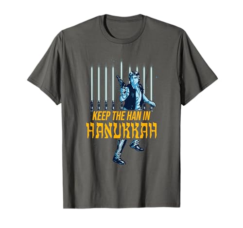 Star Wars Han Solo Hanukkah Lightsaber Menorah T-Shirt