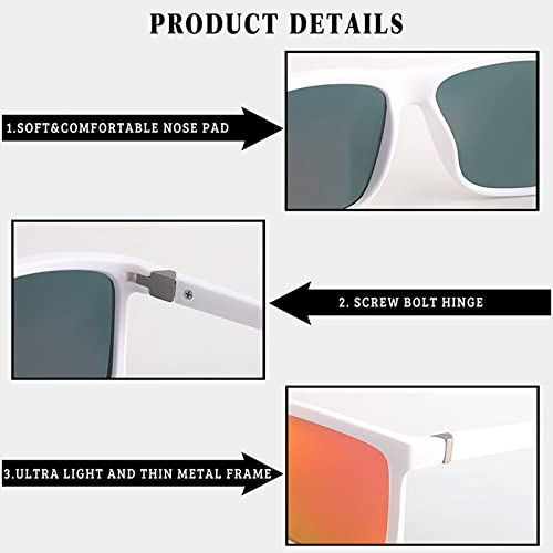 Image of Men's Sports Polarized Sunglasses Square Frame Glasses NP1007