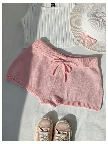 Image of MakeMeChic Women's Mini Micro Shorts Y2k Booty Shorts Sleep Pajama Bottoms