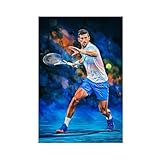 Novak Djokovic Leinwand-Poster, Schlafzimmer, Dekoration, 