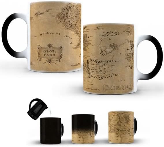 Taza de café (cerámica, 300 ml), diseño de mapa de la tierra medi...