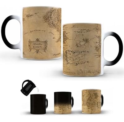 Colormugs - Taza de café (cerámica, 300 ml), diseño de mapa de la tierra media | Ya disponible en tu tienda friki favorita! En mundofriki.es!