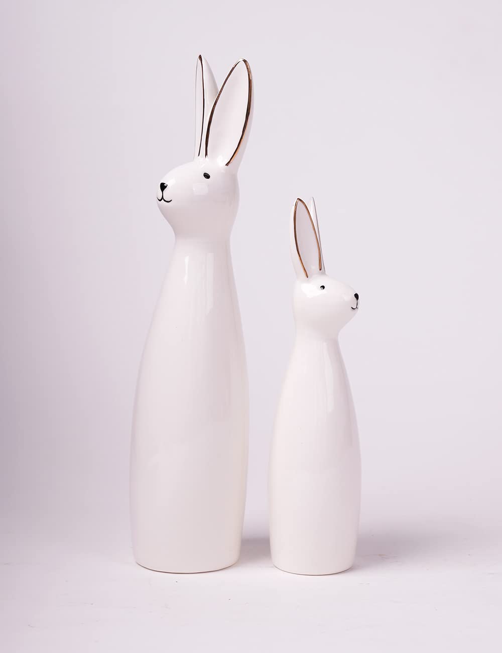 SEINHIJO 2pcs Esculturas de Conejo Figura Animal Estatua Decoración 29cm