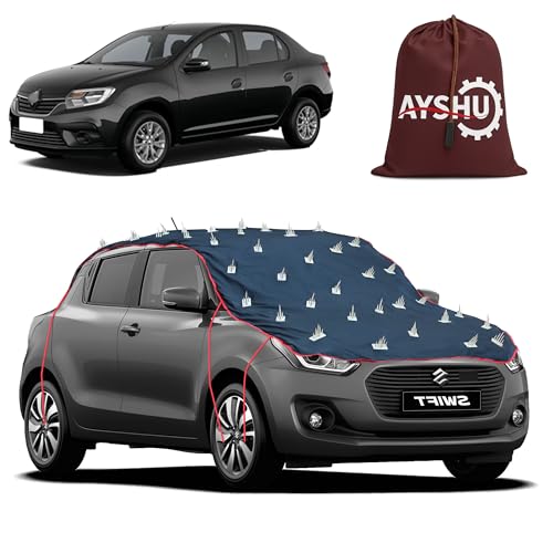 Image of AYSHU Water-Resistant Spike Car Cover for Renault Logan - Protects from Dogs, Monkeys, Dust, Sunlight & UV - Full Roof Universal Fit