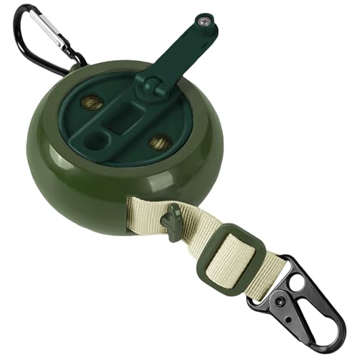 KRUMAD Ausziehbare Wäscheleine 4 Meter - Tragbare Wäscheleine Camping mit Stahlkarabiner - Faltbare Reise Leine für Haushalt, Balkon, Wohnwagen, Wohnmobil und Outdoor