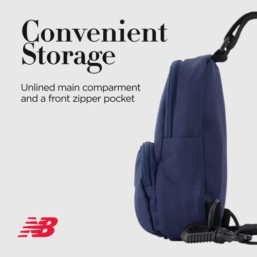 New Balance Mini Backpack, Micro Travel Shoulder Bag with Adjustable Straps for Men and Women, Blue, 7 Inch4