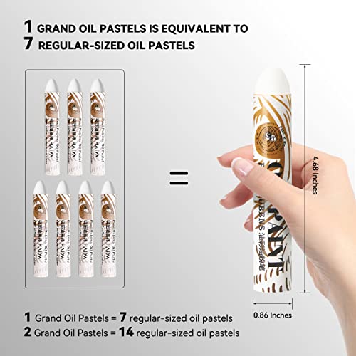 Paul Rubens Grand White Oil Pastels, Pack of 1 HaiYa Artist Soft Oil Pastels Vibrant and Creamy - Image 2