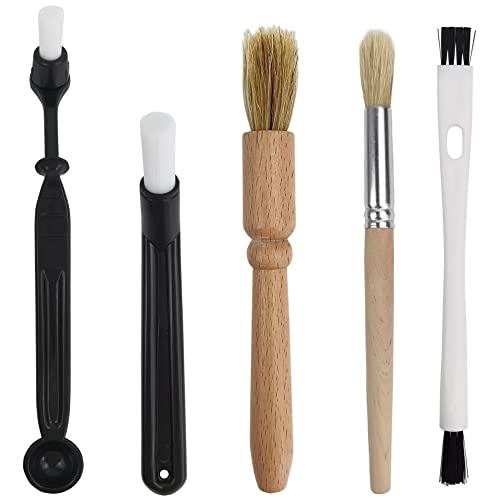 Brosse pour Moulin à Café,5 Pièces Brosse de Nettoyage pour Machine à Café Brosse à Expresso en Nylon pour Machine à Café Outil de Nettoyage de Café Cover