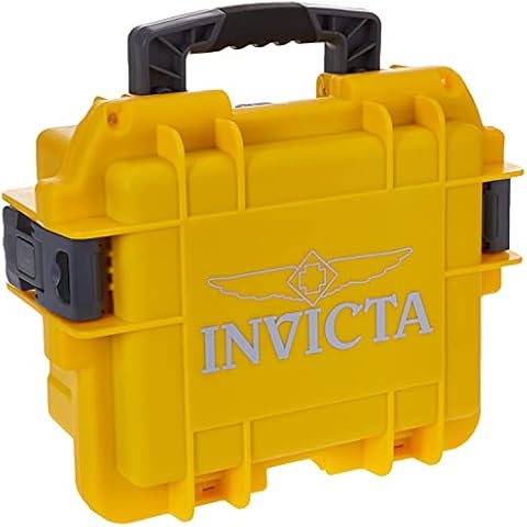 Invicta Yellow 3 Slot Watch Box Case Cover
