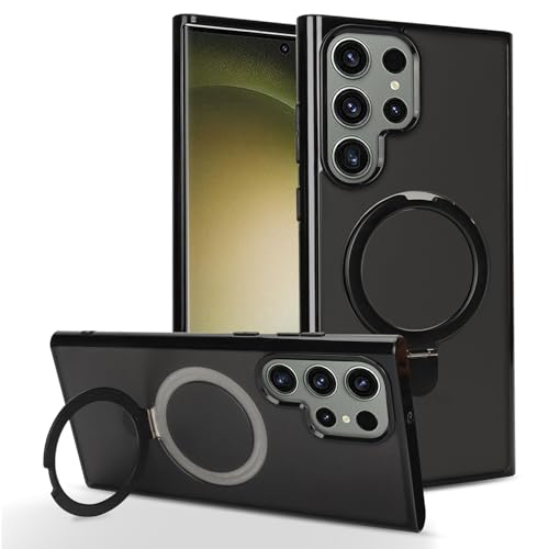 Image of Cavor for Samsung Galaxy S23 Ultra Case, Compatible with Magsafe, Black | Galaxy S23 Ultra Phone Case with Stand Magnetic, Shockproof Slim Protective Cases for Women Men