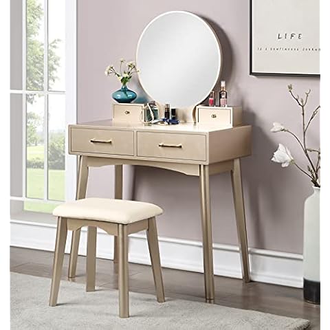 Roundhill Furniture Liannon Vanity Set Cover