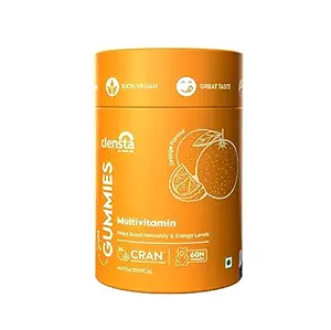 Clensta Multivitamin Gummies for Stronger Muscles, Bones & Immunity | With Folic Acid, Zinc, Iron, Biotin, Vitamin D3, B6, E & A | Gluten & Gelatin Free- Pack of 60