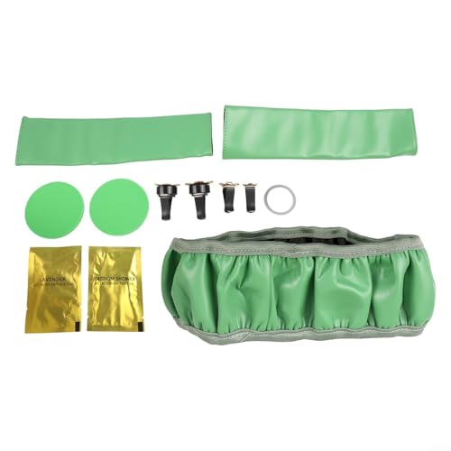 Set di accessori per interni del veicolo, tra cui coprivolante, cuscinetti di sicurezza per spalle, clip per bocchetta dell'aria, cuscinetti per cinture di sicurezza e portachiavi Start per una